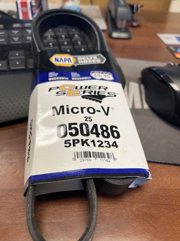 GENUINE NAPA GATES Micro-V Serpentine Belt 25-050486, 040486, 5PK1234 SHIPS FREE