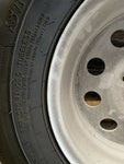 (4) Rainier ST Steel Belted Radial Trailer Tire W/Rim 205/75R15 107/102M 6 PLY