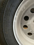 (4) Rainier ST Steel Belted Radial Trailer Tire W/Rim 205/75R15 107/102M 6 PLY
