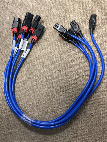(5 PC LOT) NEW ZONIT DUAL LOCK POWER CORDS zLock-C14-14-aC15-1m