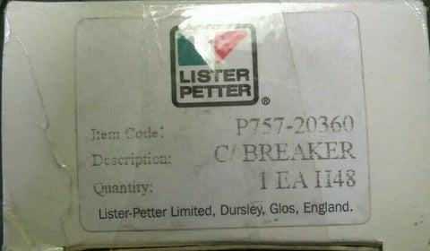 NEW LISTER PETTER CIRCUIT BREAKER P757-20360-Mega Mart Warehouse-Ultimate Unclaimed Freight Buyer and Seller Specialists