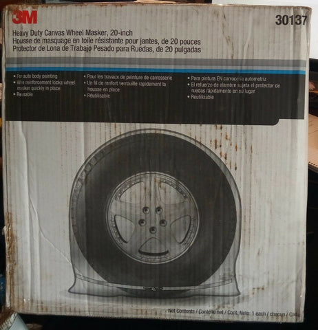 (1) 3M 30137 HEAVY DUTY CANVAS REUSABLE WHEEL PAINT MASKER GUARD-Mega Mart Warehouse-Ultimate Unclaimed Freight Buyer and Seller Specialists