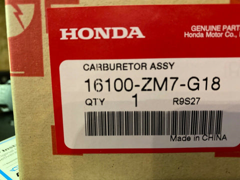 NEW OEM Genuine Honda 16100-ZM7-G18 Carburetor Fits GXH50 GXH50U GXH50UT WX15-Mega Mart Warehouse-Ultimate Unclaimed Freight Buyer and Seller Specialists