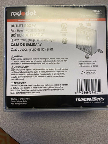 BRAND NEW Red Dot 2IH4-1 2-Gang Universal Weatherproof Device Box ( 5 PER LOT )
