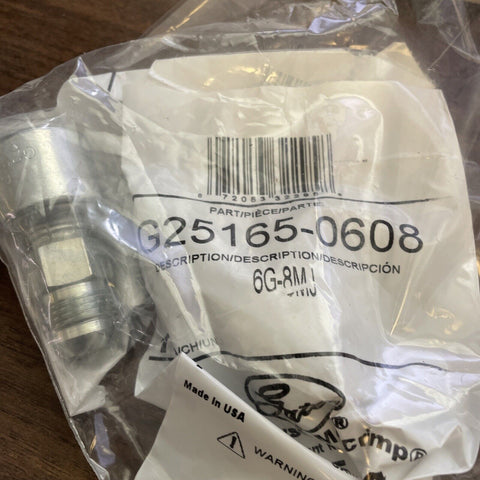 (2) Gates 6G-8MJ - G25165-0608 Hydraulic Hose Fitting