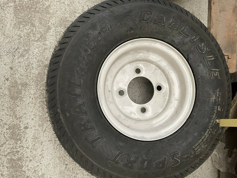 (1) NEW 5.70-8 Carlisle Sport Trail B/4 Ply Tire W/ Rim **FREE SHIPPING**