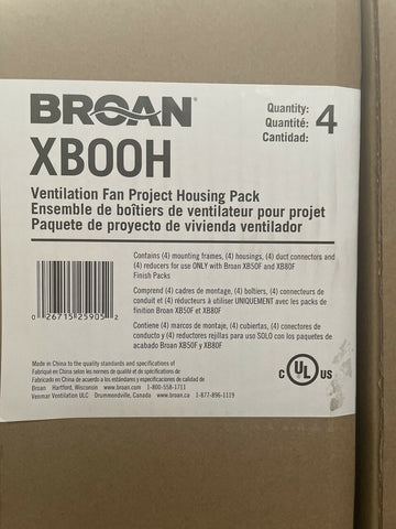 NEW BROAN XB00H Ventilation Fan Housing Pack
