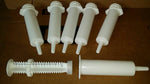 Lot Of 5 "ADJUSTABLE DOSE" Feeding Syringes 80cc ANIMAL, HORSE ,COW LIVESTOCK-Mega Mart Warehouse-Ultimate Unclaimed Freight Buyer and Seller Specialists