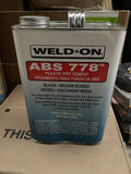 Weld-On ABS 778 1 gal Fast Set Plastic Black Pipe Cement 13537 (CASE OF 6)