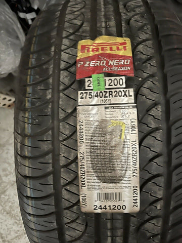 1 New 275/40ZR20XL 106Y Pirelli PZero Nero All Season 275 40 20 Tire, SHIPS FREE