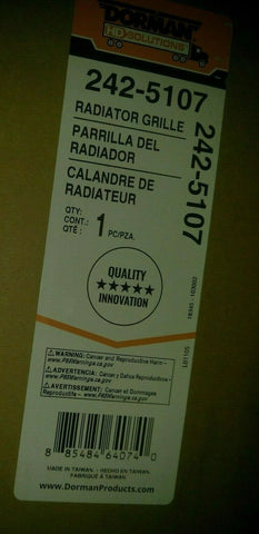 NEW Dorman 242-5107 HD Solutions Radiator Grille Chrome-Mega Mart Warehouse-Ultimate Unclaimed Freight Buyer and Seller Specialists