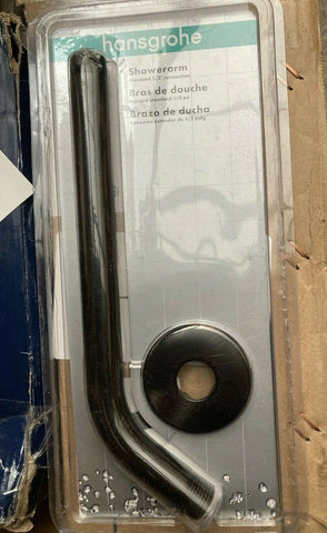HANSGROHE Extended Length 9-inch Modern Shower arm in RUBBED BRONZE 1/2"-Mega Mart Warehouse