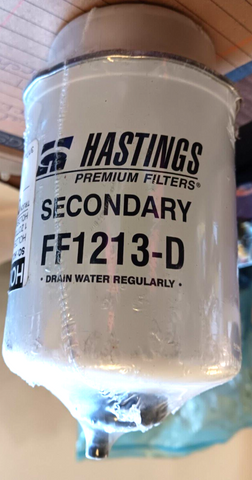 HASTINGS FF1213-D SECONDARY PREMIUM FUEL FILTER (FREE SHIPPING)