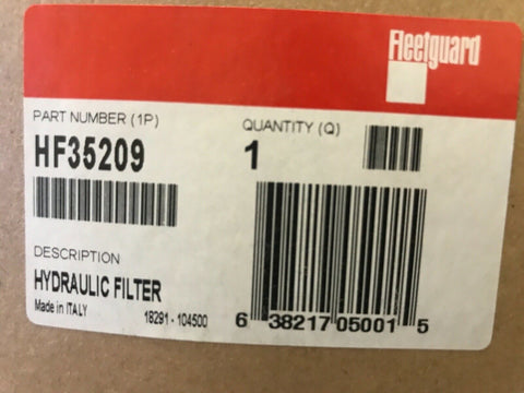 GENUINE FLEETGUARD HYDRAULIC FILTER HF35209-Mega Mart Warehouse-Ultimate Unclaimed Freight Buyer and Seller Specialists