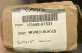 (3 PC LOT) NEW KUBOTA BLADES k5668-97531-Mega Mart Warehouse