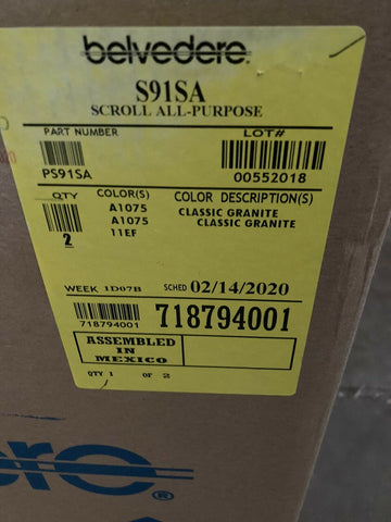 NEW Belvedere S91SA RD13FC Scroll Reclining Hair Styling Chair (2 BOX SET)-Mega Mart Warehouse