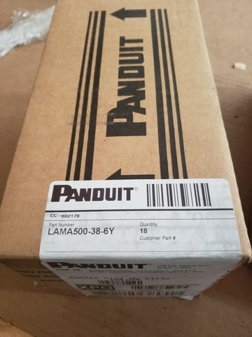 (RR19-3) PANDUIT LAMA500-38-6Y ALUMINUM MECHANICAL SINGLE BARREL LUG BOX OF 18-Mega Mart Warehouse-Ultimate Unclaimed Freight Buyer and Seller Specialists