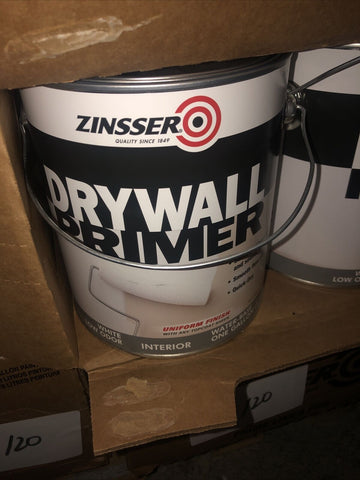 (4 Pack-1 Gal Buckets) Rustoleum Zinsser Gallon Water Base Drywall Primer 1501-Mega Mart Warehouse-Ultimate Unclaimed Freight Buyer and Seller Specialists