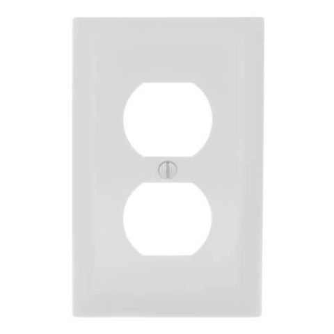 (100) Pass & Seymour TP8-W 1Gang Wall Plate, Duplex Receptacle, Nylon,  White