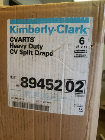 Kimberly-Clark 89452 CVARTS Heavy Duty CV Split Drape AAMI LEVEL 4 ~ Box of 6-Mega Mart Warehouse-Ultimate Unclaimed Freight Buyer and Seller Specialists