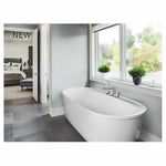 NEW Sterling Spectacle 66''x34'' oval freestanding bath tub with overflow drain
