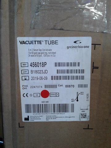 GREINER BIO-ONE VACUETTE 456018P-Mega Mart Warehouse-Ultimate Unclaimed Freight Buyer and Seller Specialists