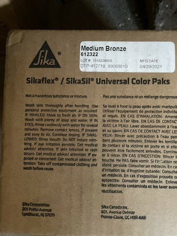 (16) SIKA / SIKASIL UNIVERSAL COLOR PAKS MEDIUM BRONZE 612322