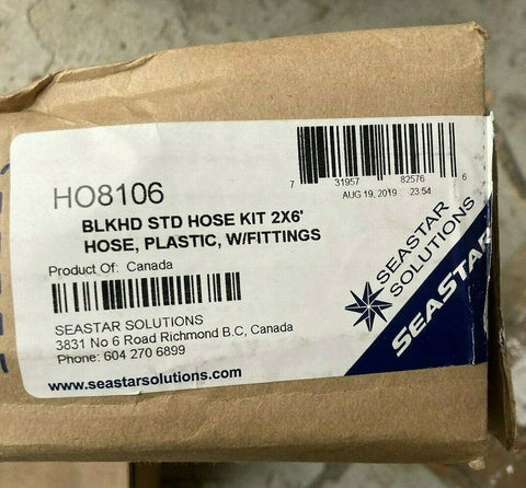 NEW Dometic SeaStar Bulkhead Hose Kit WITH FITTINGS, HO8106, 2 x 6ft.-Mega Mart Warehouse