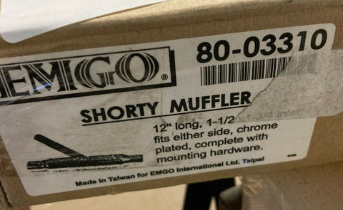 NEW EMGO 80-03310 MUFFLER SHORTY 12"-Mega Mart Warehouse-Ultimate Unclaimed Freight Buyer and Seller Specialists