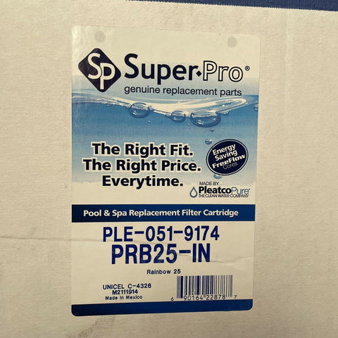 NEW SUPER-PRO GUNUINE POOL AND SPA REPLACEMENT FILTER PLE-051-9174