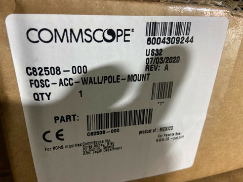 COMMSCOPE C82508-000 FOSC-ACC-WALL POLE MOUNT-Mega Mart Warehouse-Ultimate Unclaimed Freight Buyer and Seller Specialists