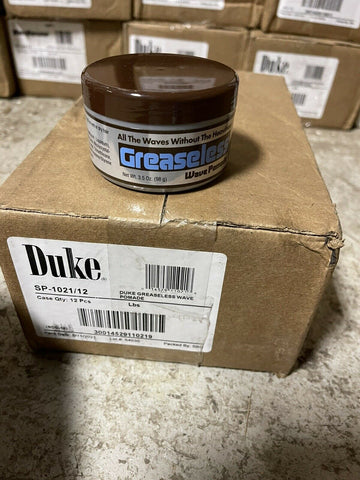 (CASE OF 12) Duke Greaseless Wave Pomade 3.5 oz **FREE SHIPPING**