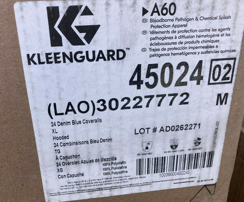 Kleenguard 45024 Splash Coverall Hood Xl Blu 24/Case-Mega Mart Warehouse