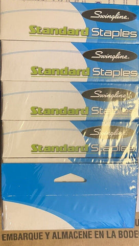 NEW Swingline Staples Standard 1/4 inches Length 210/Strip 5000/Box 5 Pack, USA