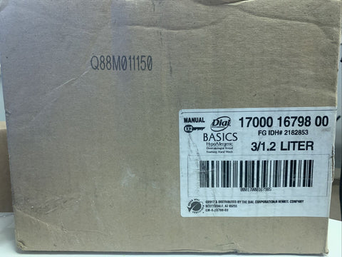 NEW 1.25L Dial Basics Hypoallergenic Foaming Hand Wash Manual Refills (3 PC LOT)