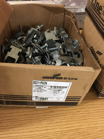 Cooper B-Line B2211PAZN Strut Strap, Universal, 1-1/4", Steel/Zinc Plated-Mega Mart Warehouse-Ultimate Unclaimed Freight Buyer and Seller Specialists