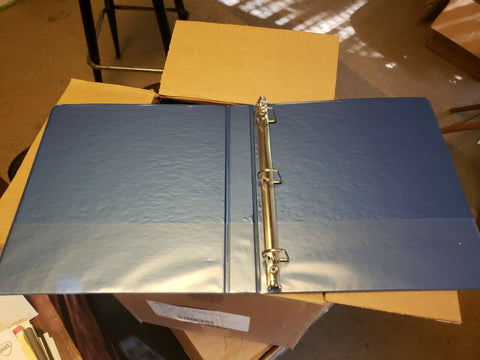 (CASE OF 12) 3 HOLE BINDERS, 2 POCKETS, PP-EAD-1P, HAWAIIAN BLUE-Mega Mart Warehouse-Ultimate Unclaimed Freight Buyer and Seller Specialists