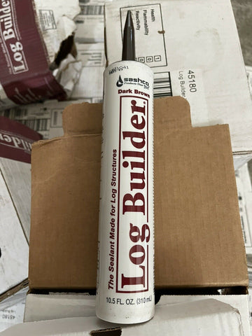 Log Builder Caulk 45080 Dark Brown 10.5 fl oz (12 Pc Case) **Free Shipping**