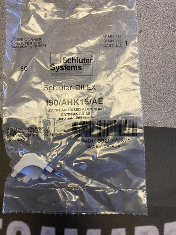 BRAND NEW Schluter Dilex-AHK Profile I90/AHK1S/AE Connector  ( 10 PER LOT )