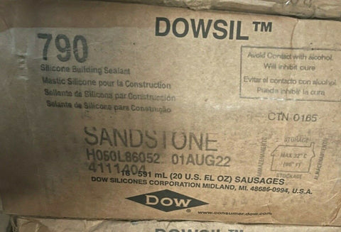 16 - 20 oz Dowsil 790 Silicone Building Sealant Sausage SANDSTONE EXP; 8/1/2022