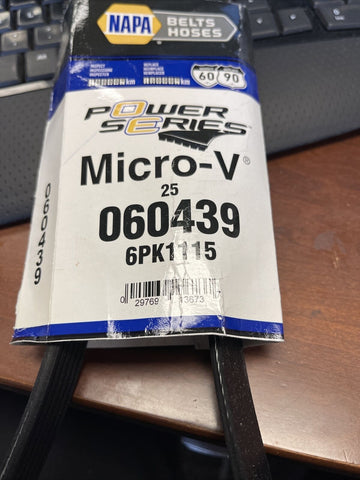 GENUINE NAPA GATES POWER SERIES Micro-V Belt K060439, 6PK1115, 25-060439