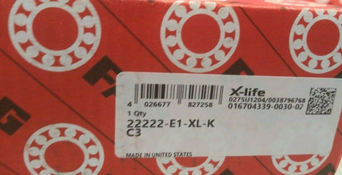 (1) NEW FAG(Schaeffler) Spherical Roller Bearing 22222-E1-XL-K-C3-Mega Mart Warehouse-Ultimate Unclaimed Freight Buyer and Seller Specialists