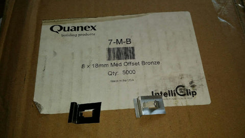 INTELLICLIP 7-M-B QUANEX 8X18MM OFFSET BRONZE 2 CASES 5,000 = 10,000 CLIPS-Mega Mart Warehouse-Ultimate Unclaimed Freight Buyer and Seller Specialists