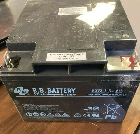 NEW BB Battery HR33-12 12V REPLACEMENT BATTERIES RECHARGEABLE-Mega Mart Warehouse