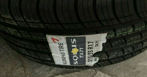 (SET OF 4) New Kumho Solus Ta31+ - 215/55r17 Tires MILEAGE WARRANTY 60K-Mega Mart Warehouse