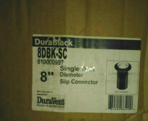 NEW DuraVent 8" DuraBlack Slip Connector w/ Trim 14" (L) 3" to 13" Adj.-Mega Mart Warehouse-Ultimate Unclaimed Freight Buyer and Seller Specialists