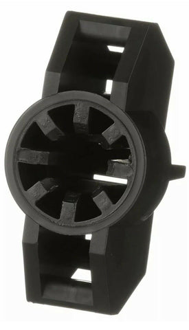 cable tie mount in black is installed onto a 0.44in stud nylon 6.6 - 500/CASE