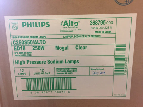 250 Watt Ceramalux High Pressure Sodium HID Bulb 12 Pack Indoor Mogul Light-Mega Mart Warehouse-Ultimate Unclaimed Freight Buyer and Seller Specialists
