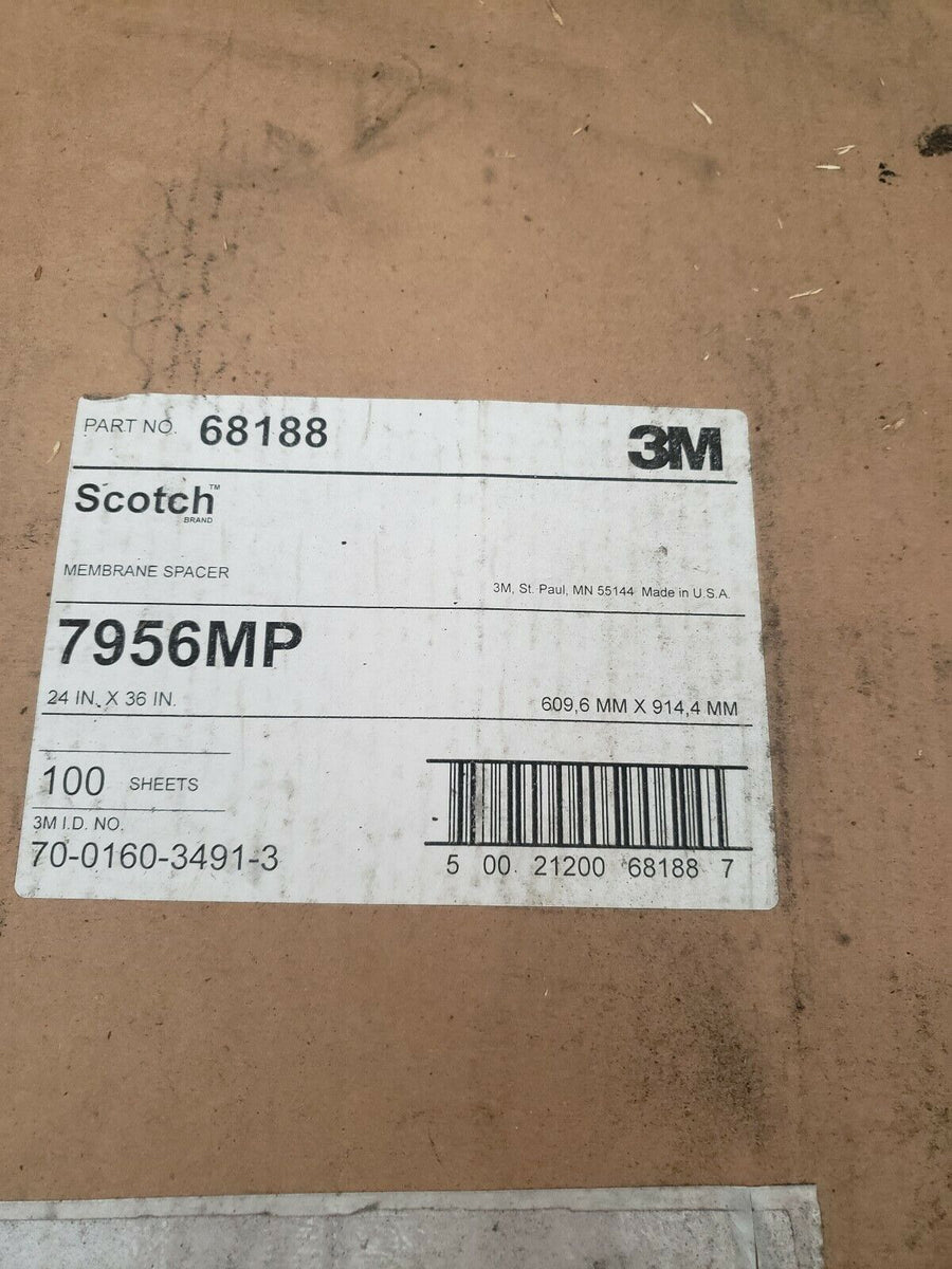 3M 7956MP 24 in x 36 in Membrane Switch Spacer 24 IN Clear (100 / C...