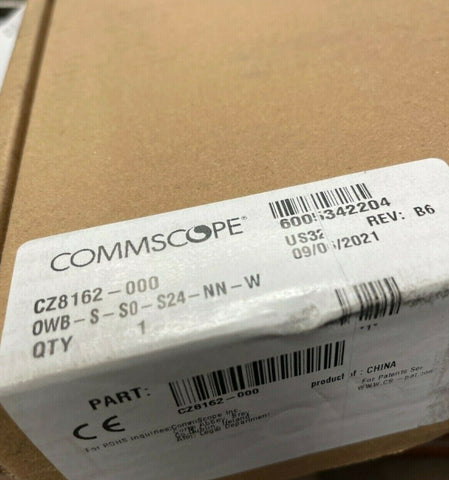NEW Commscope Fiber Optic Wall Mount Box CZ8162-000, OWB-S-S0-S24-NN-W Encolsure
